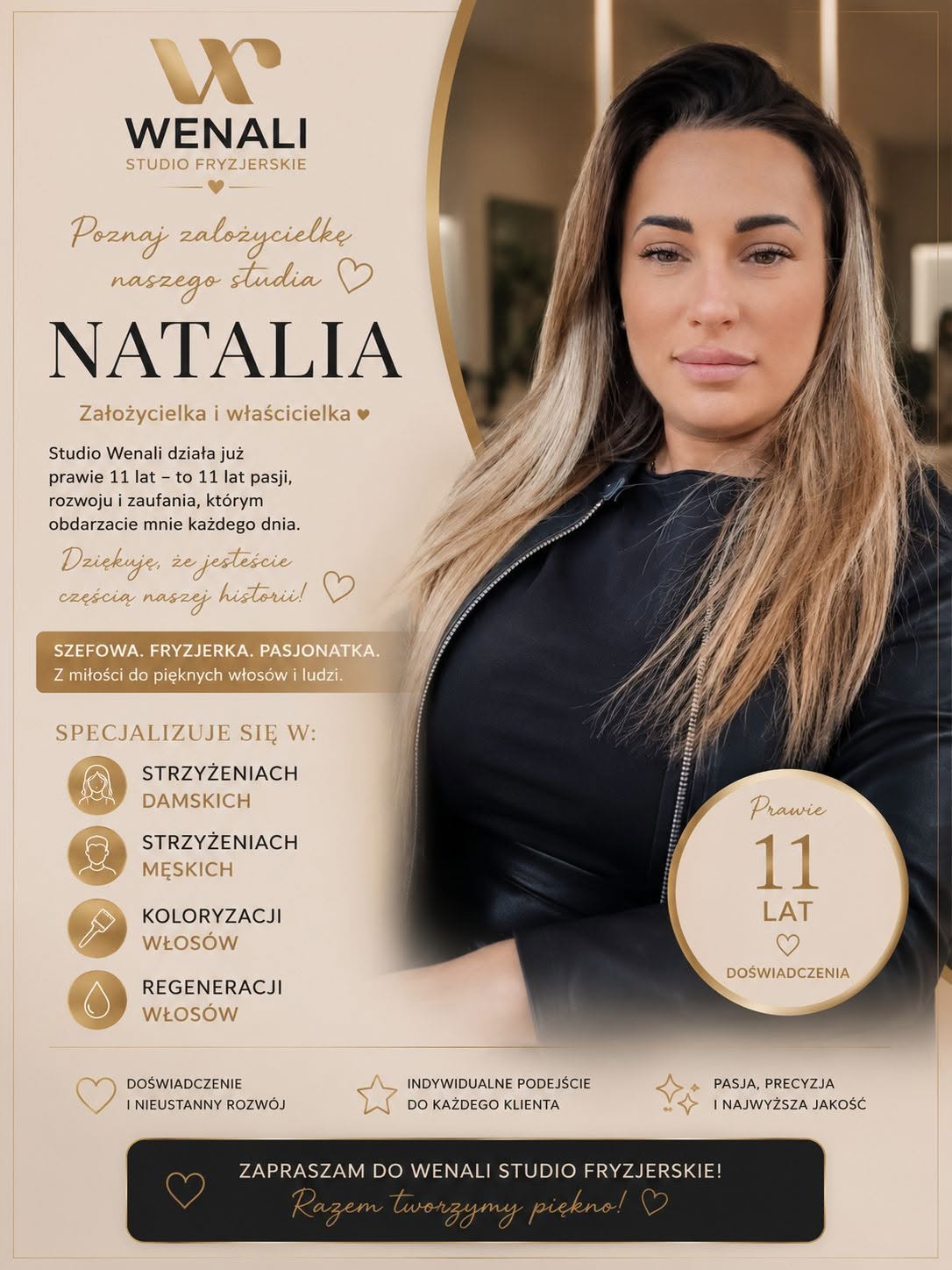 Natalia — Założycielka · fryzjerka